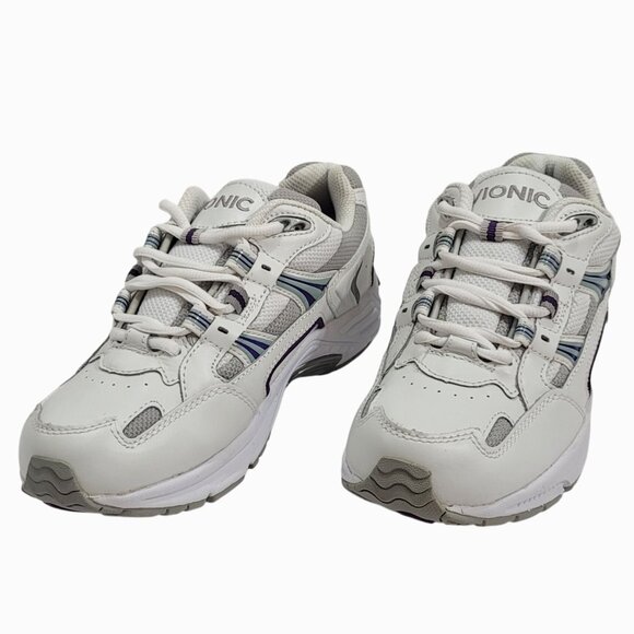 Vionic Sneakers Wide Width Walker 5 Purple White - Picture 3 of 11